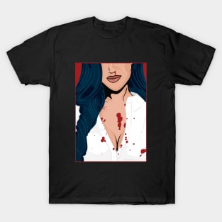 Bloody Halloween Pop Art Girl T-Shirt